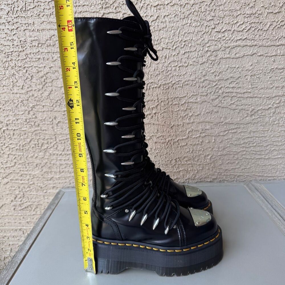 Dr. Martens 1B60 LTT Max Quad Retro Sole Platform Knee Boots Metal Toe Womens 5 - Picture 16 of 16